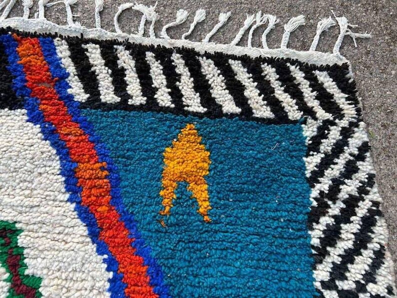 Dywan berberyjski ręcznie tkany wełna 200x300 cm multikolor, Maroko - 209840