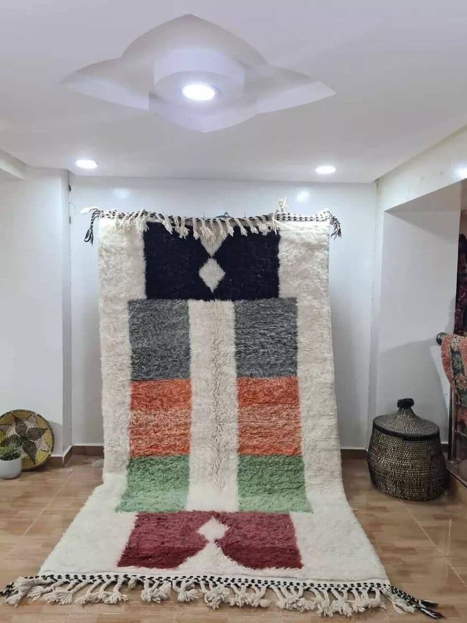 Dywan berberyjski wełniany 200x300 cm multikolor, Maroko - 209822