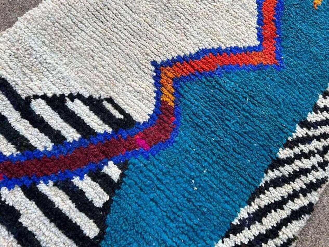 Dywan berberyjski ręcznie tkany wełna 200x300 cm multikolor, Maroko - 209805