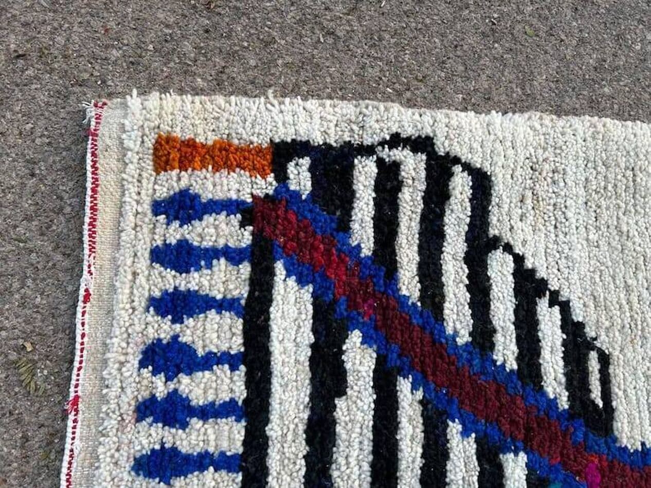 Dywan berberyjski ręcznie tkany wełna 200x300 cm multikolor, Maroko - 209803