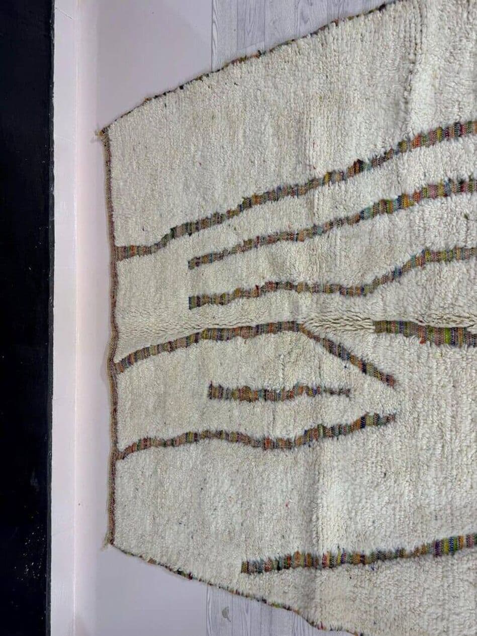 Ręcznie tkany dywan 150x250 cm, wełna, biały, Maroko - 209788