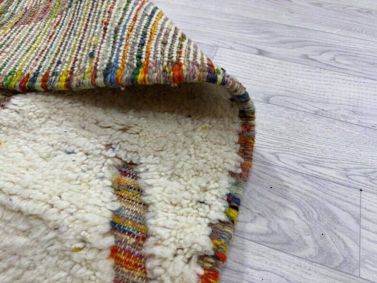 Ręcznie tkany dywan 150x250 cm, wełna, biały, Maroko - 209789