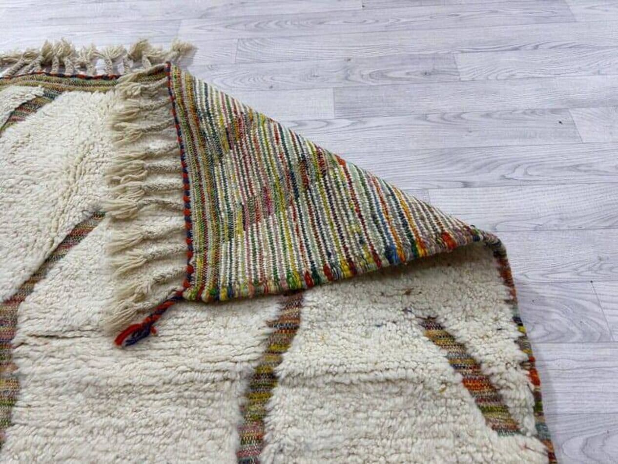 Ręcznie tkany dywan 150x250 cm, wełna, biały, Maroko - 209785