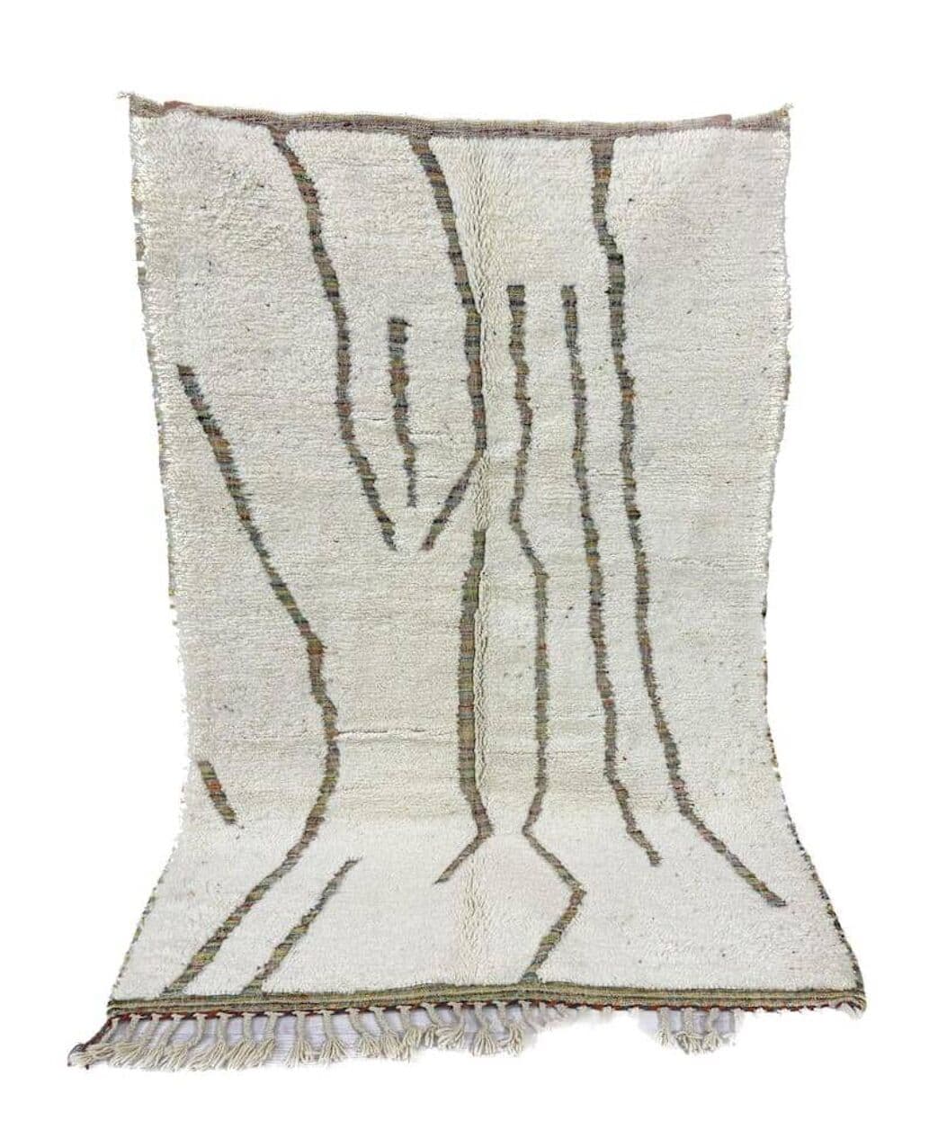 Ręcznie tkany dywan 150x250 cm, wełna, biały, Maroko - 209784