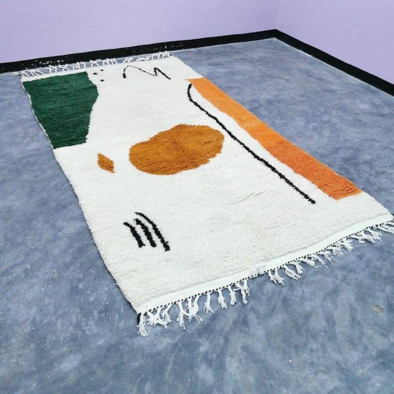 Ręcznie tkany dywan 150x250 cm, wełna, multikolor, Maroko - 209778