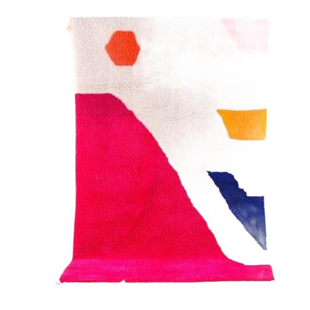 Ręcznie tkany dywan 150x250 cm, wełna, multikolor, Maroko - WYMIARY