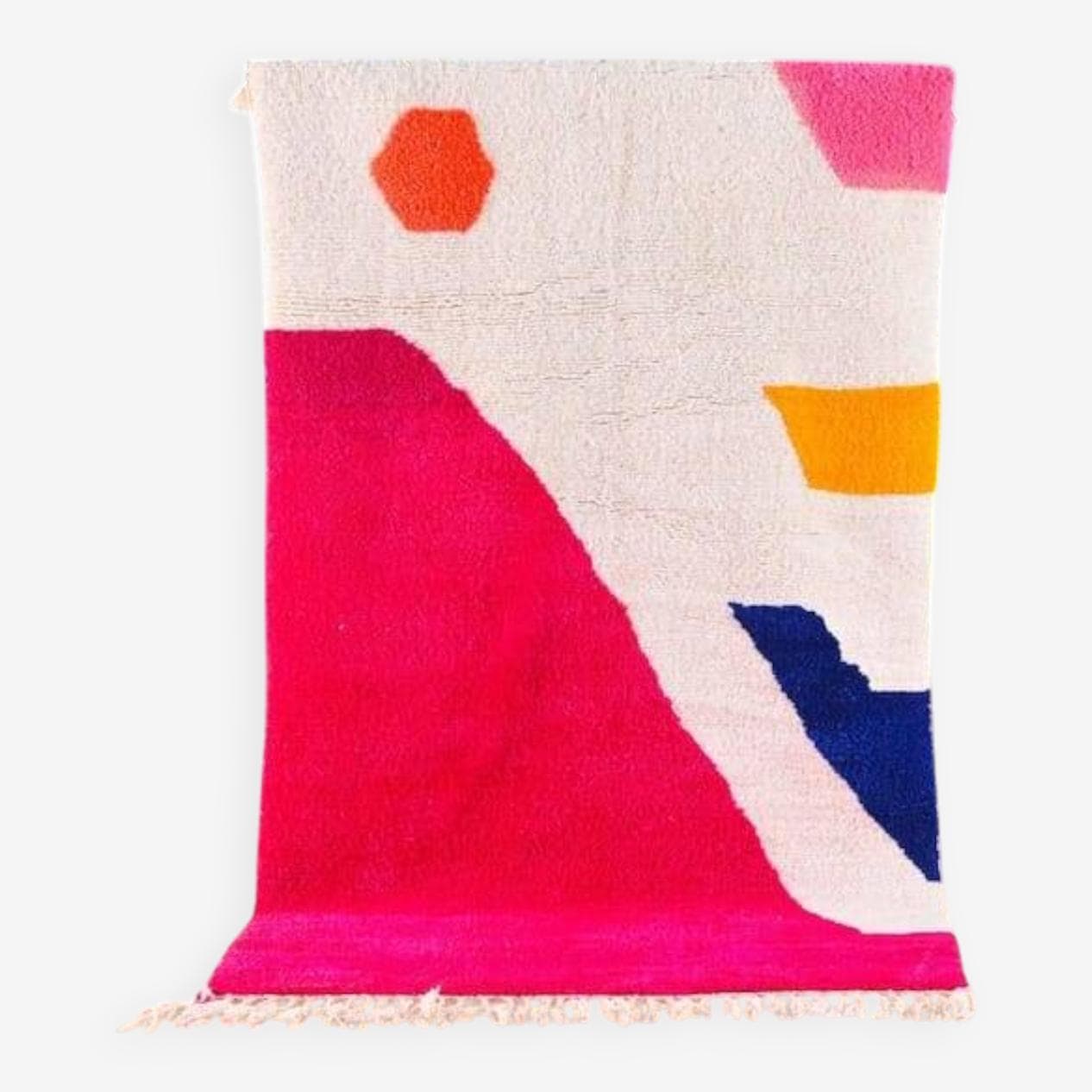 Ręcznie tkany dywan 150x250 cm, wełna, multikolor, Maroko - 209770