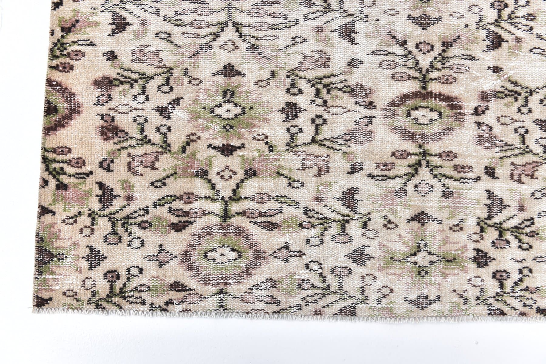 Dywan 227x155 cm, beżowy, wełna, Turcja, lata 70. - 210194