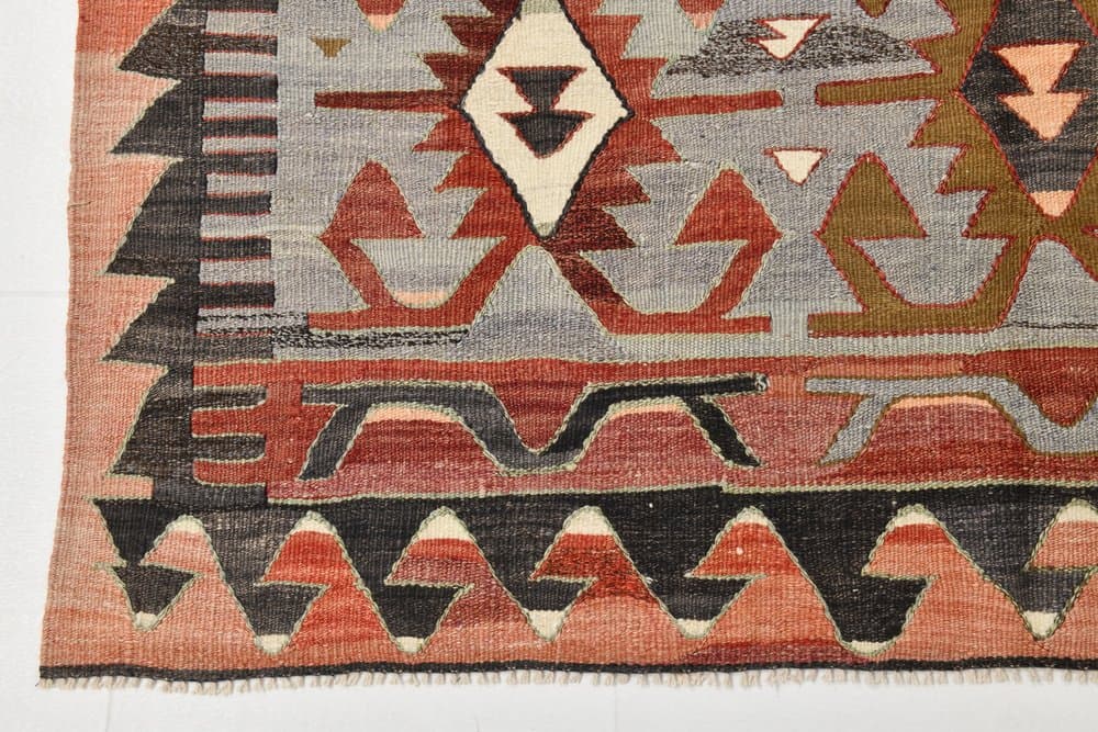 Kilim 292x160 cm, Red, Brown, Wool, 1970s - 210185