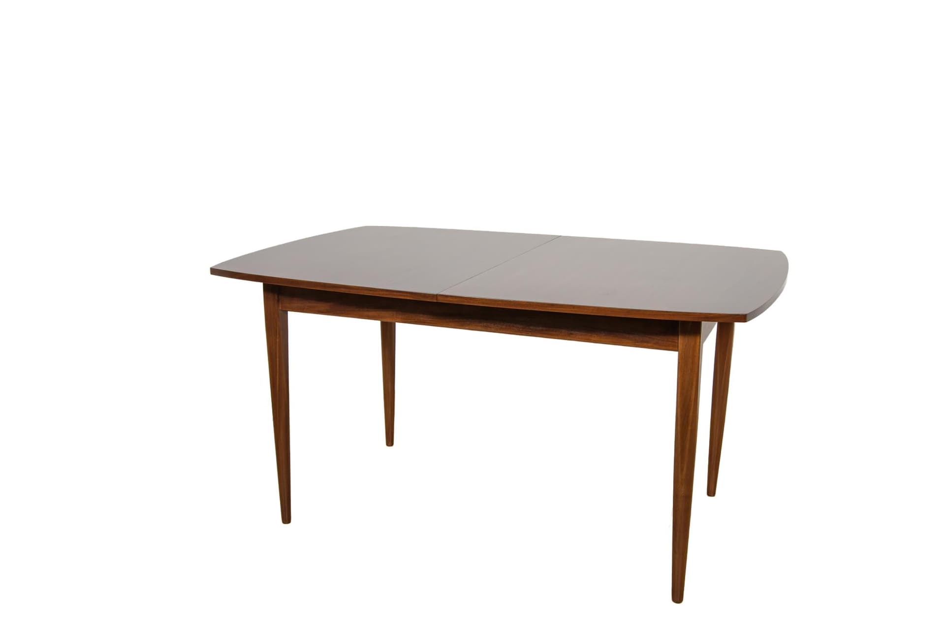 Extendable table, dark mahogany brown, mahogany, United Kingdom, 1960s.