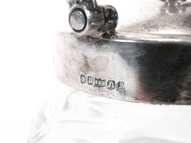 Sugar Bowl Art Deco, Transparent Glass, Sweden, 1930s - 210216