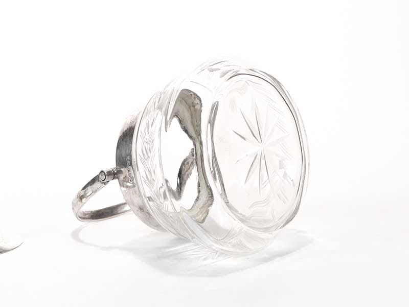 Sugar Bowl Art Deco, Transparent Glass, Sweden, 1930s - 210222