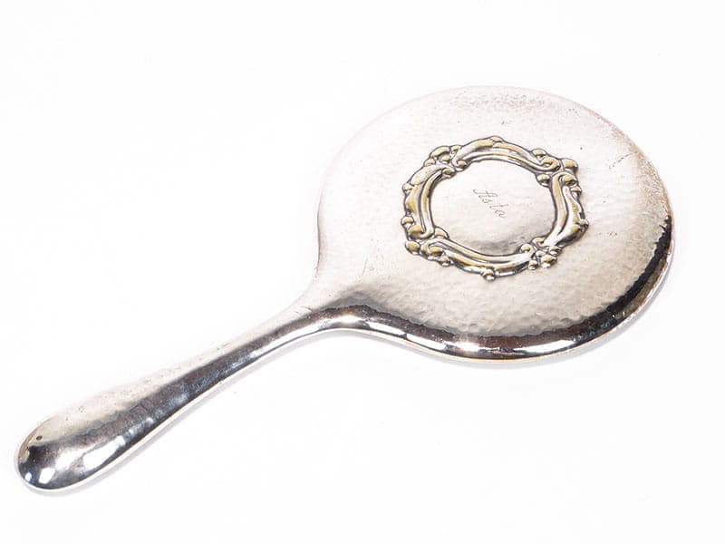 Hand Mirror Art Deco, silver glass, Sweden, 1920s. - 210227