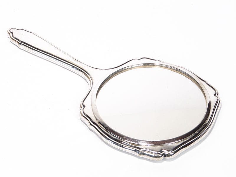 Hand Mirror Art Deco, silver glass, Denmark, 1930s. - 210232