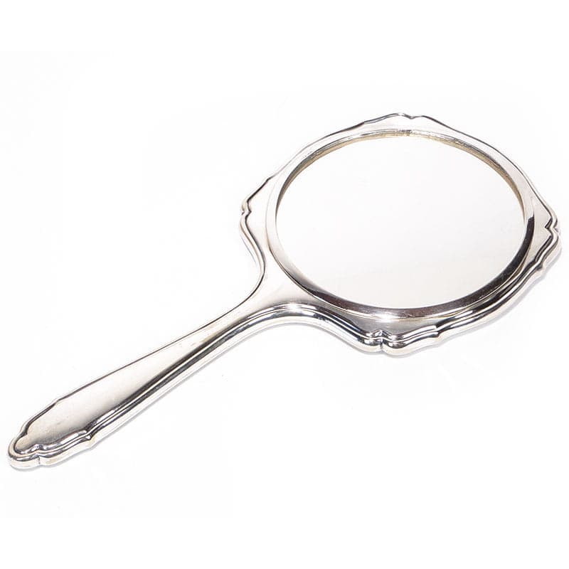 Hand Mirror Art Deco, silver glass, Denmark, 1930s.