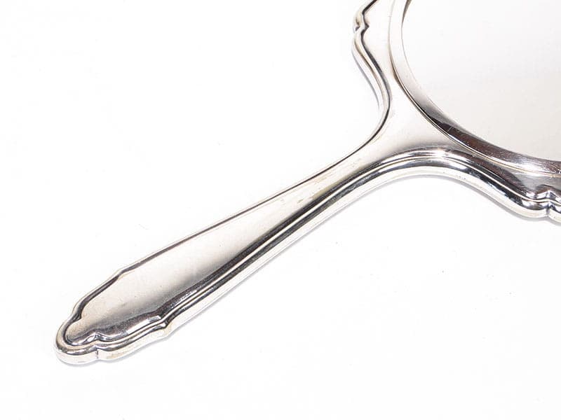 Hand Mirror Art Deco, silver glass, Denmark, 1930s. - 210230