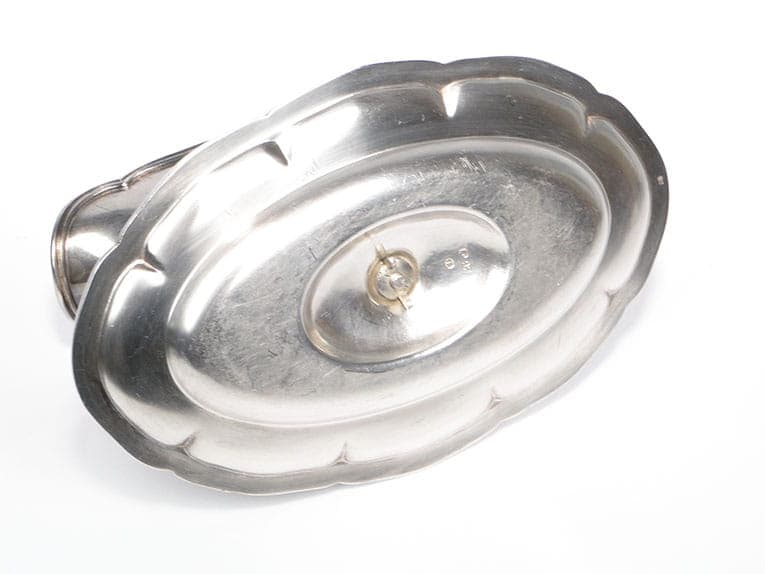 Sosjerka Art déco, srebrny metal, Krupp Berndorf, Niemcy, lata 20. - 210245