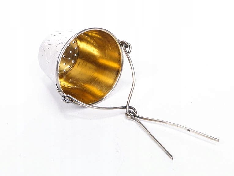 Sitko do herbaty, Art Nouveau, srebro, Rosja, lata 20. - 210253