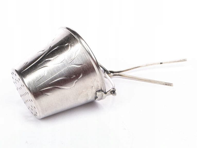 Sitko do herbaty, Art Nouveau, srebro, Rosja, lata 20. - 210257