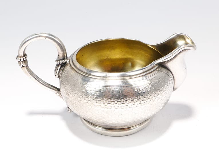 Mlecznik giloszowany, srebrny, mosiądz, Norblin & Ska., Polska, XIX w. - 210288