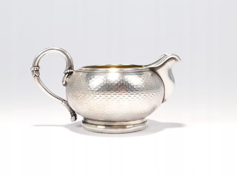 Mlecznik giloszowany, srebrny, mosiądz, Norblin & Ska., Polska, XIX w. - 210295