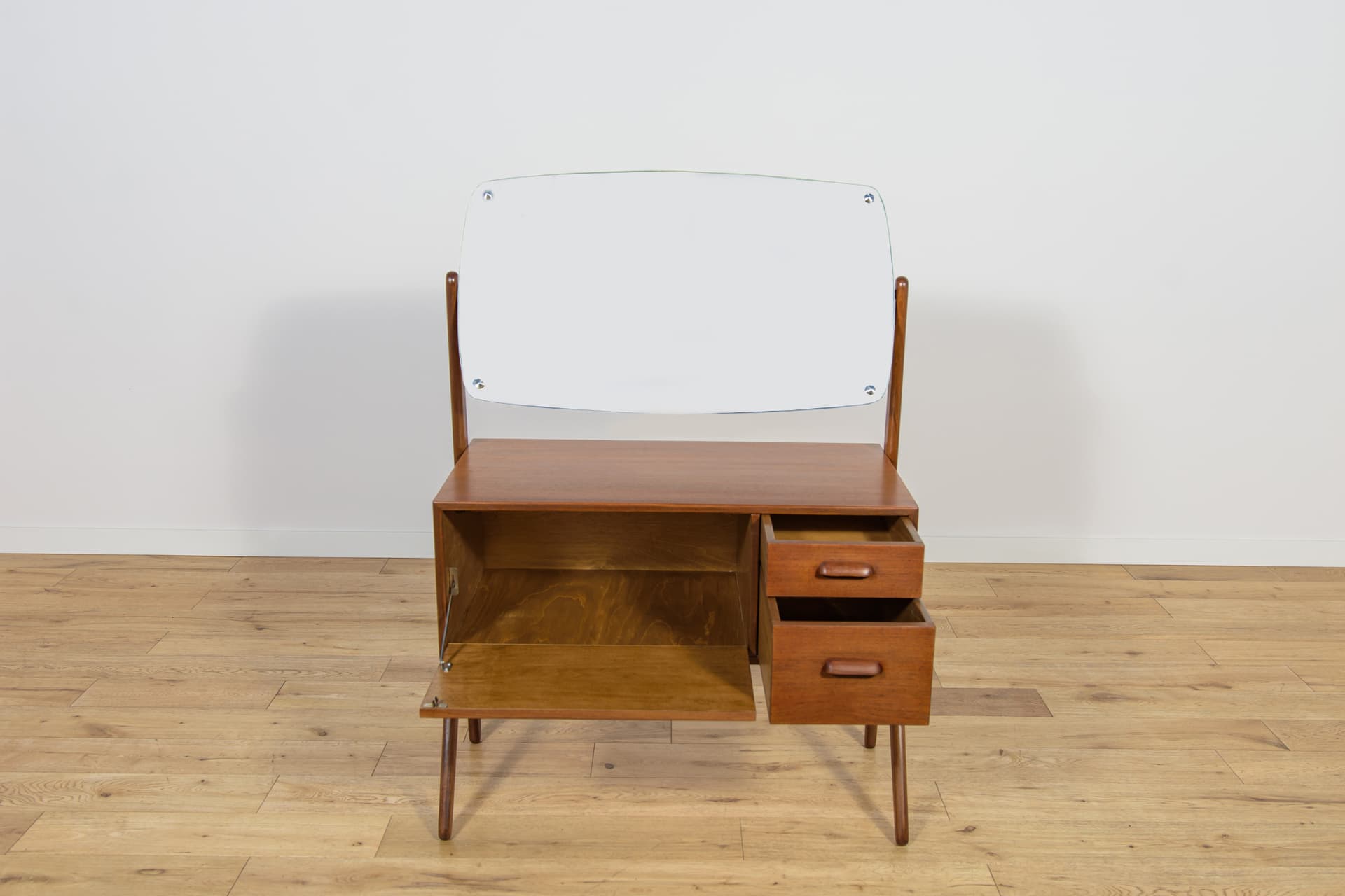 Toaletka, drewno tekowe brązowy, Ølholm Møbelfabrik, Dania, lata 60. - 210302