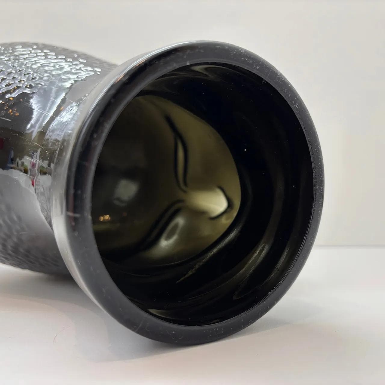 Głowa dekoracyjna, szkło zielony, Niemcy, lata 80. - 15296