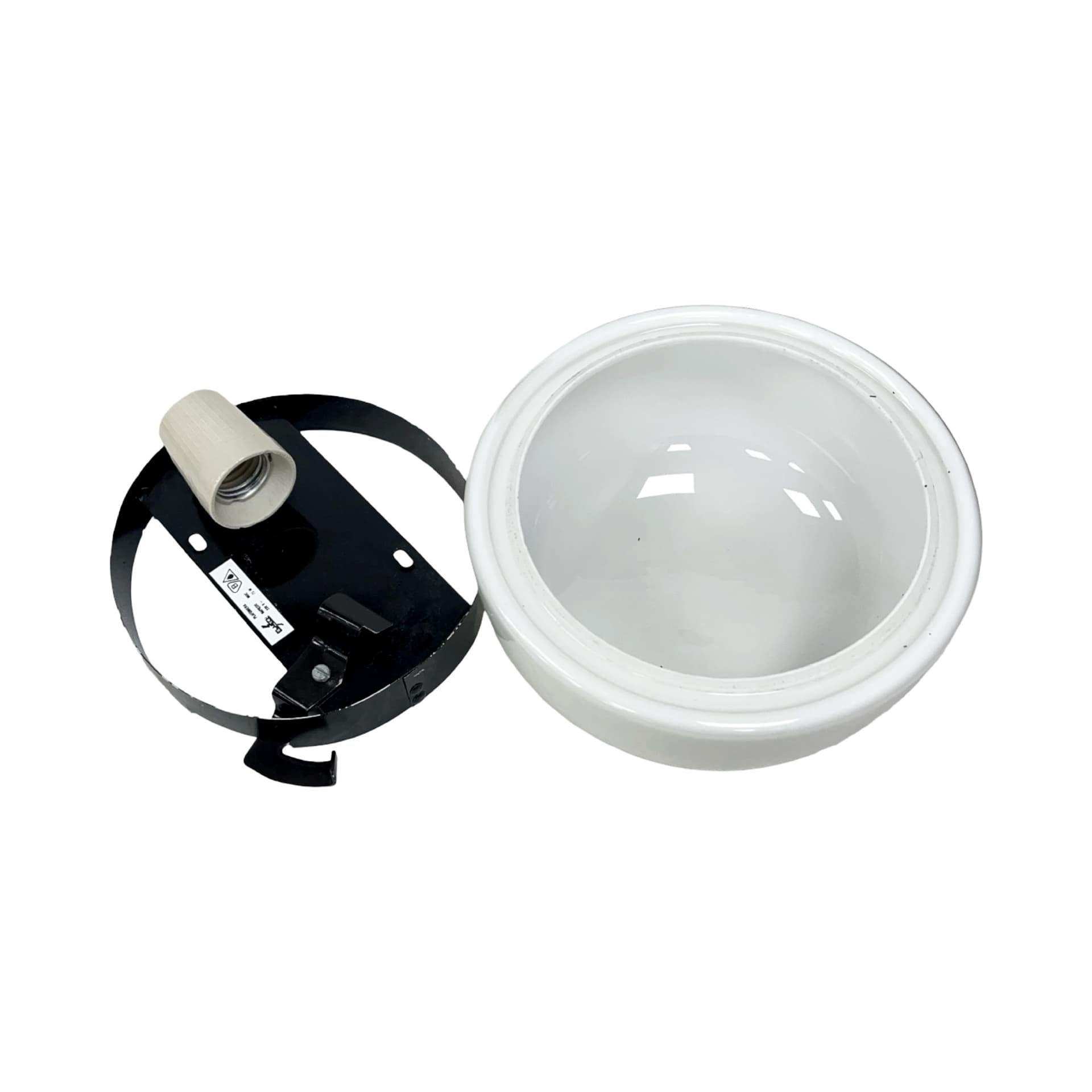 Plafon, szkło opalowe białe, RZB (Rudolf Zimmermann Bamberg), Niemcy, lata 70. - 210425