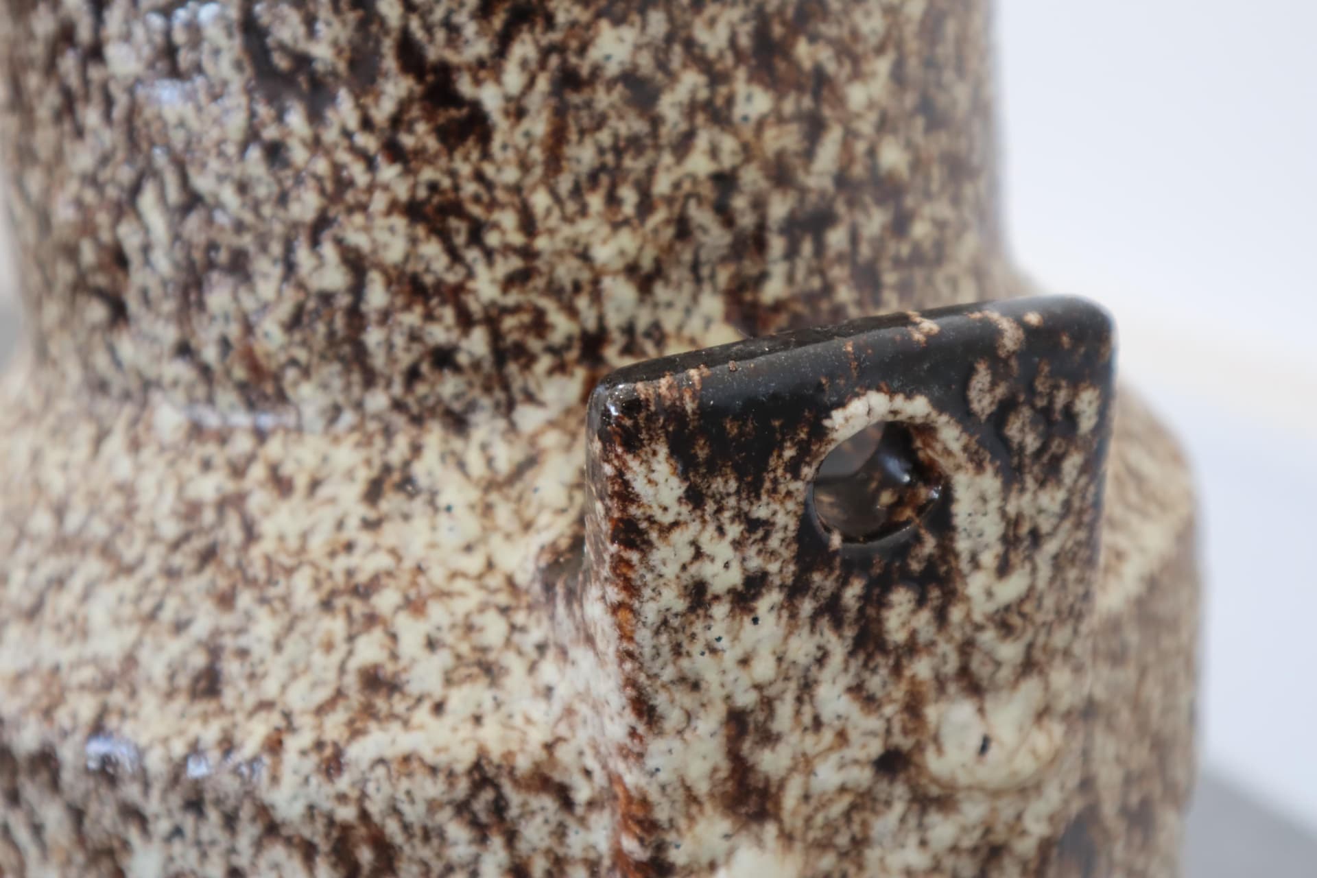 Wielokolorowy wazon kamionkowy, styl fat lava, Niemcy, lata 70. - 15240