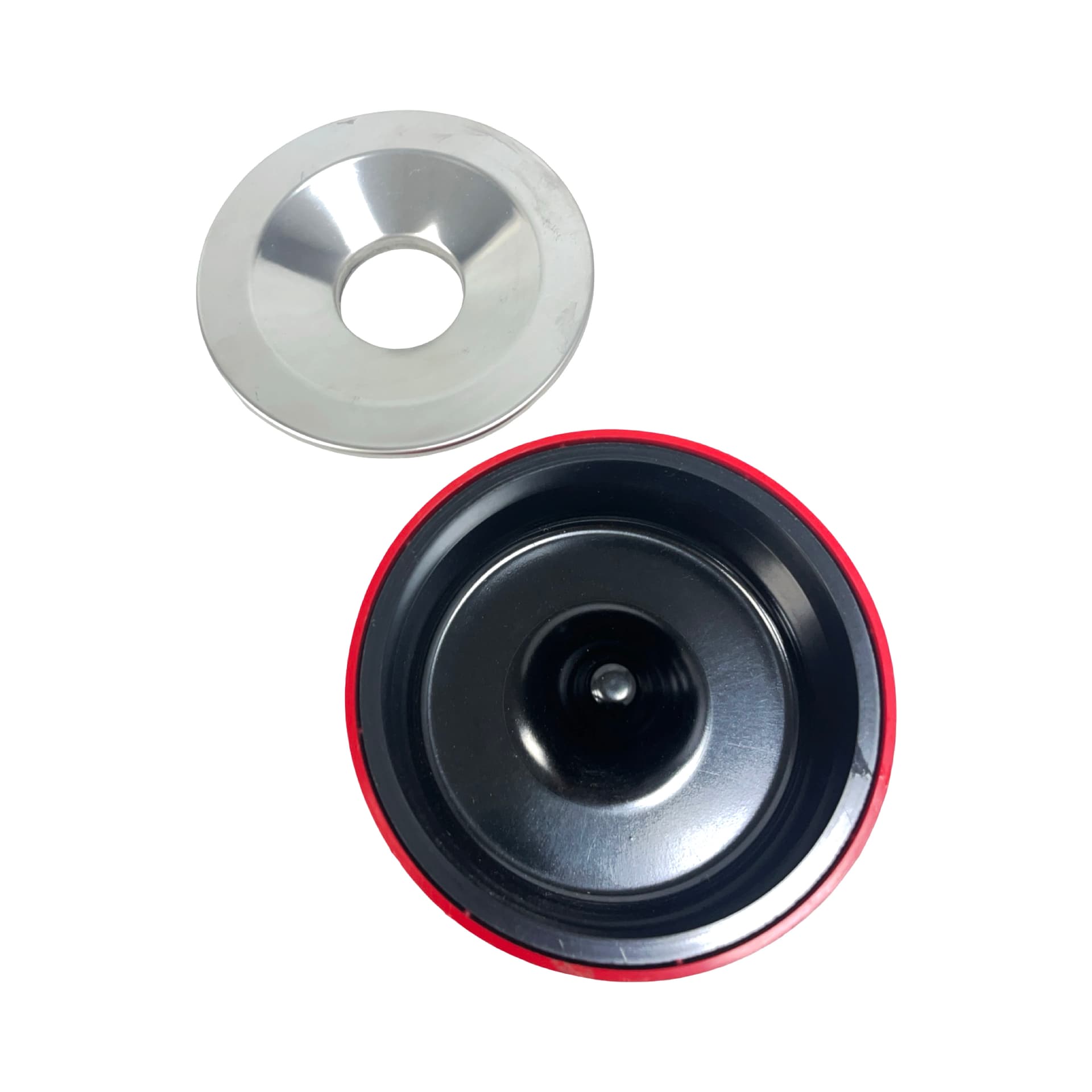 Popielniczka Manade, czerwona, plastik, proj. J.-R. Taloppa, SAMP Design, Francja, lata 70. - 210648