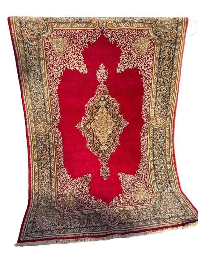 Persian Rug Indo Kirman 280x185 cm, red wool, India - DIMENSION