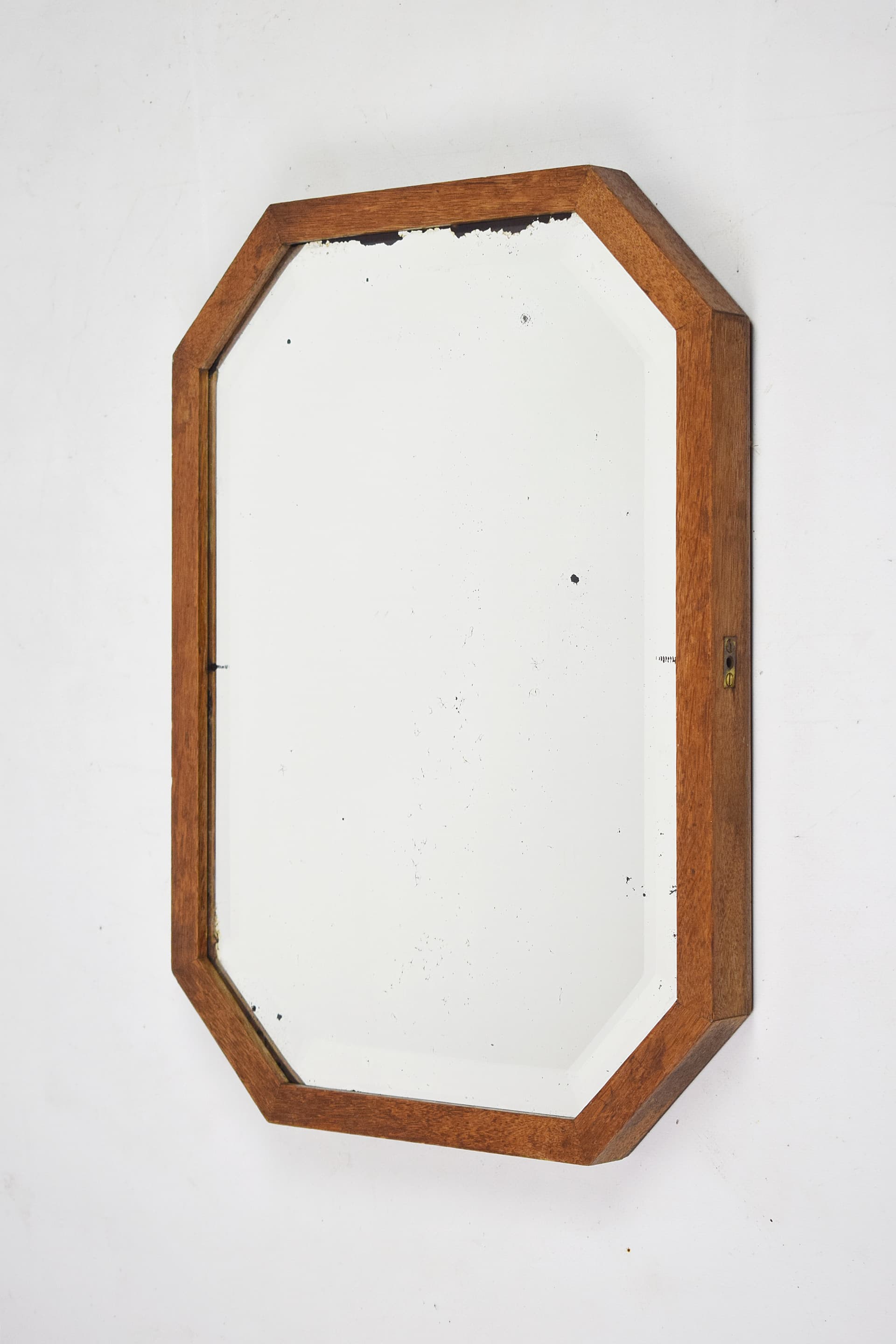 Dressing Table Mirror, brown wood glass, 1950s - 210716