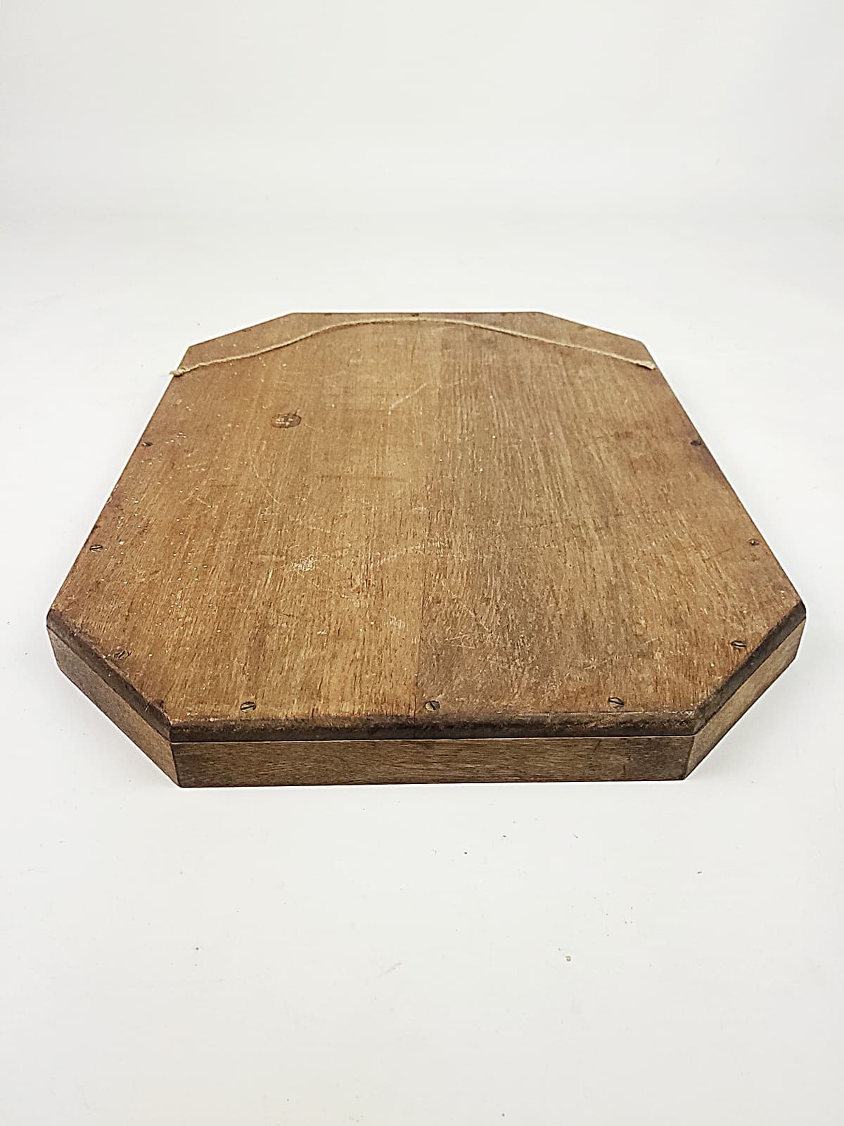 Dressing Table Mirror, brown wood glass, 1950s - 210714