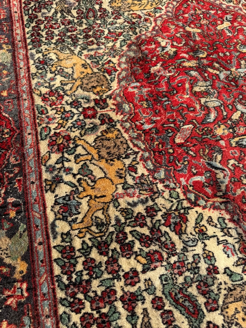 Dywan perski Ghoum, multikolor, wełna, Iran, lata 60. - 210762