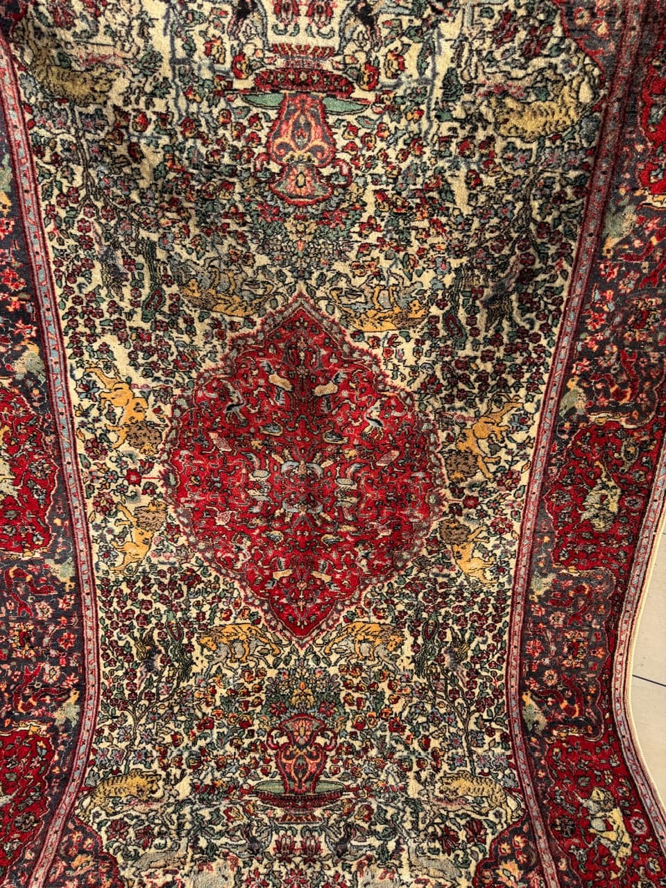 Dywan perski Ghoum, multikolor, wełna, Iran, lata 60. - 210760