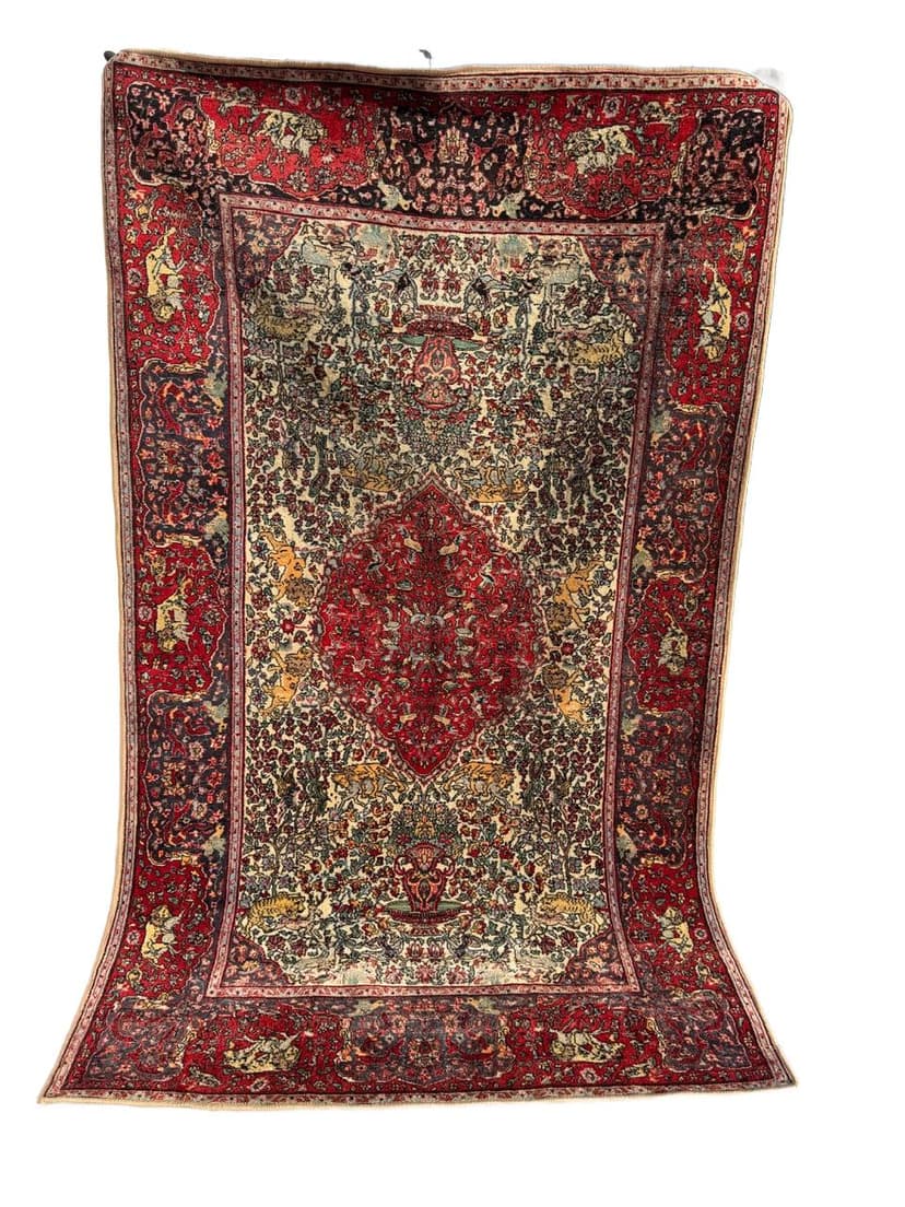 Dywan perski Ghoum, multikolor, wełna, Iran, lata 60.