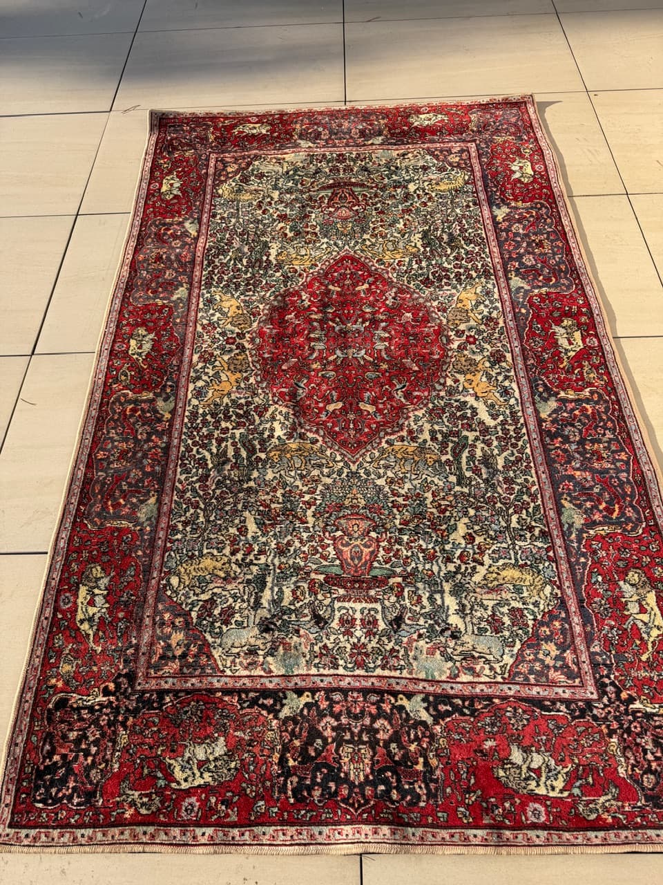 Dywan perski Ghoum, multikolor, wełna, Iran, lata 60. - 210764