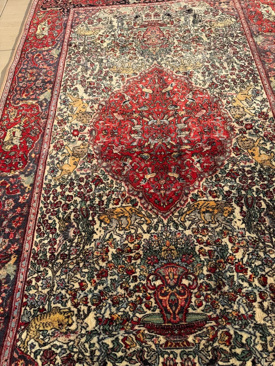 Dywan perski Ghoum, multikolor, wełna, Iran, lata 60. - 210766