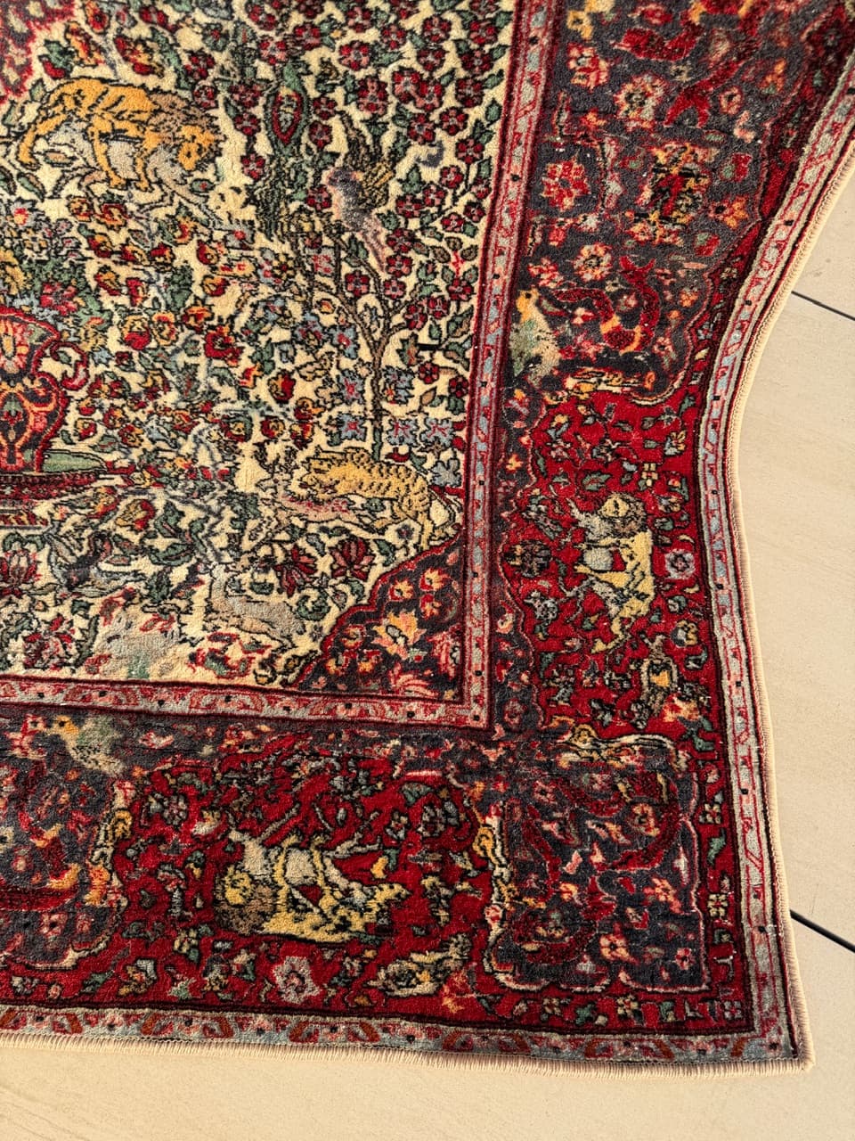 Dywan perski Ghoum, multikolor, wełna, Iran, lata 60. - 210754