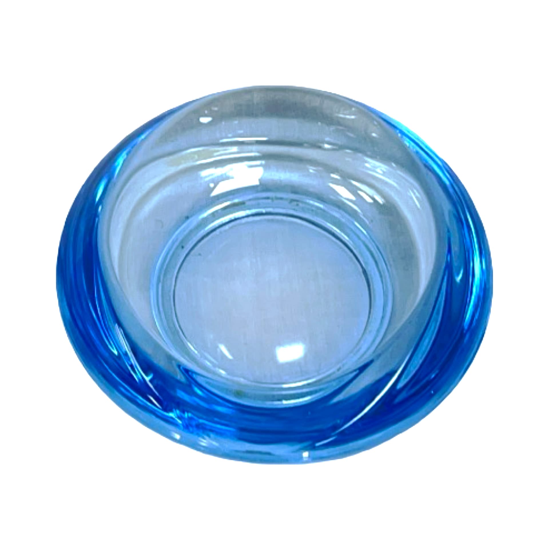 Ashtray/Bowl, cobalt blue glass, by R. Jurnikl, Sklo Union Rosice, Czechoslovakia, 1960s. - 210793