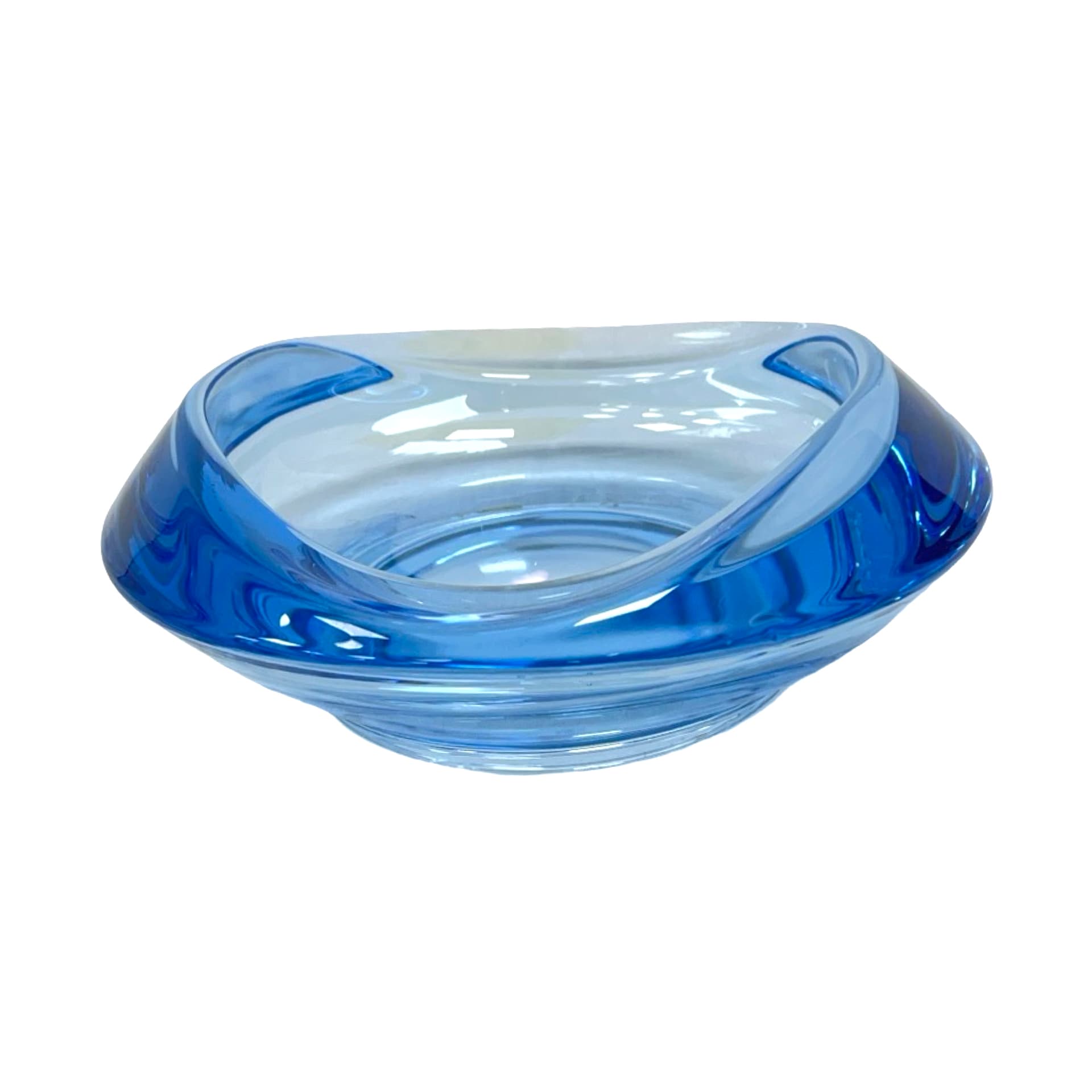 Ashtray/Bowl, cobalt blue glass, by R. Jurnikl, Sklo Union Rosice, Czechoslovakia, 1960s. - 210789