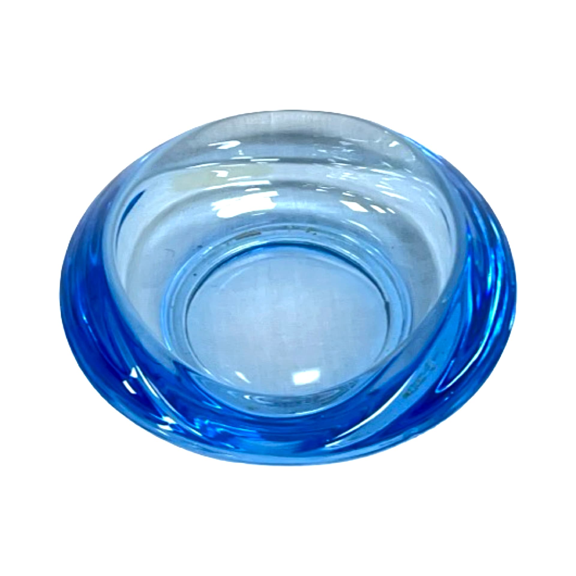 Ashtray/Bowl, cobalt blue glass, by R. Jurnikl, Sklo Union Rosice, Czechoslovakia, 1960s. - 210792
