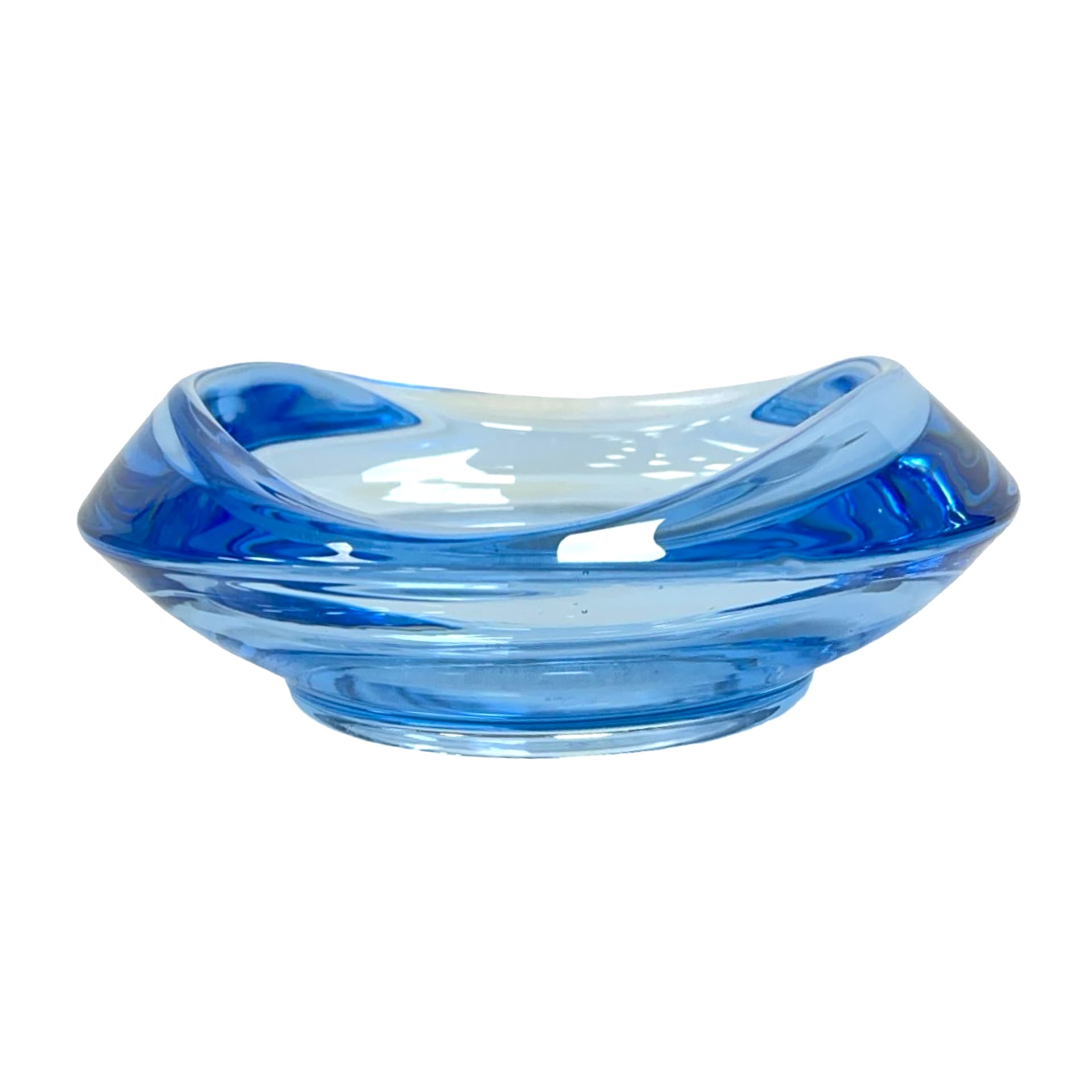 Ashtray/Bowl, cobalt blue glass, by R. Jurnikl, Sklo Union Rosice, Czechoslovakia, 1960s. - 210787