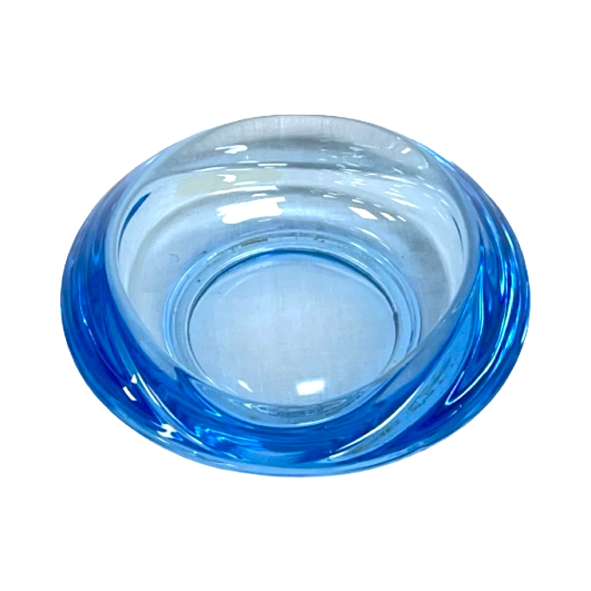 Ashtray/Bowl, cobalt blue glass, by R. Jurnikl, Sklo Union Rosice, Czechoslovakia, 1960s. - 210791