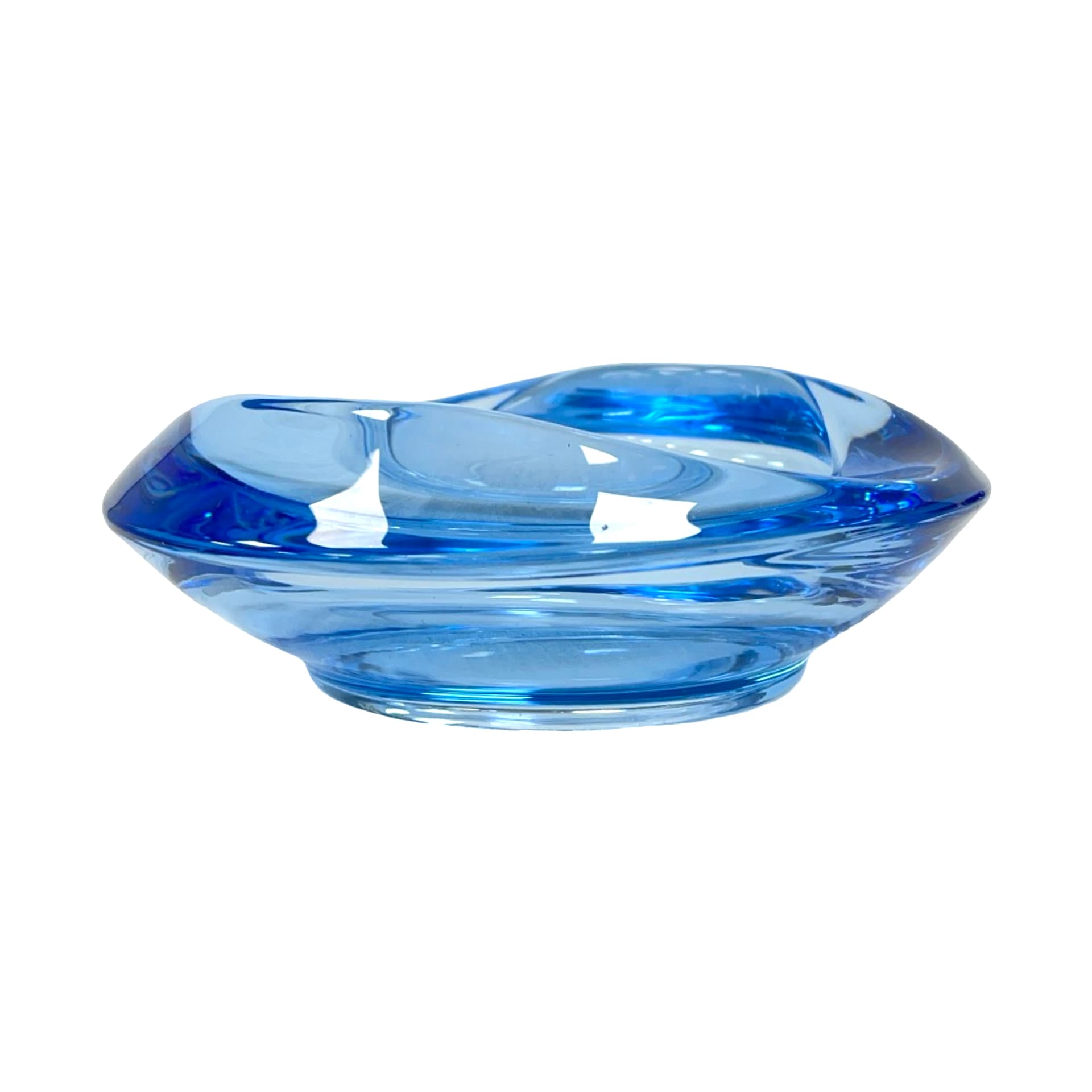 Ashtray/Bowl, cobalt blue glass, by R. Jurnikl, Sklo Union Rosice, Czechoslovakia, 1960s. - 210783