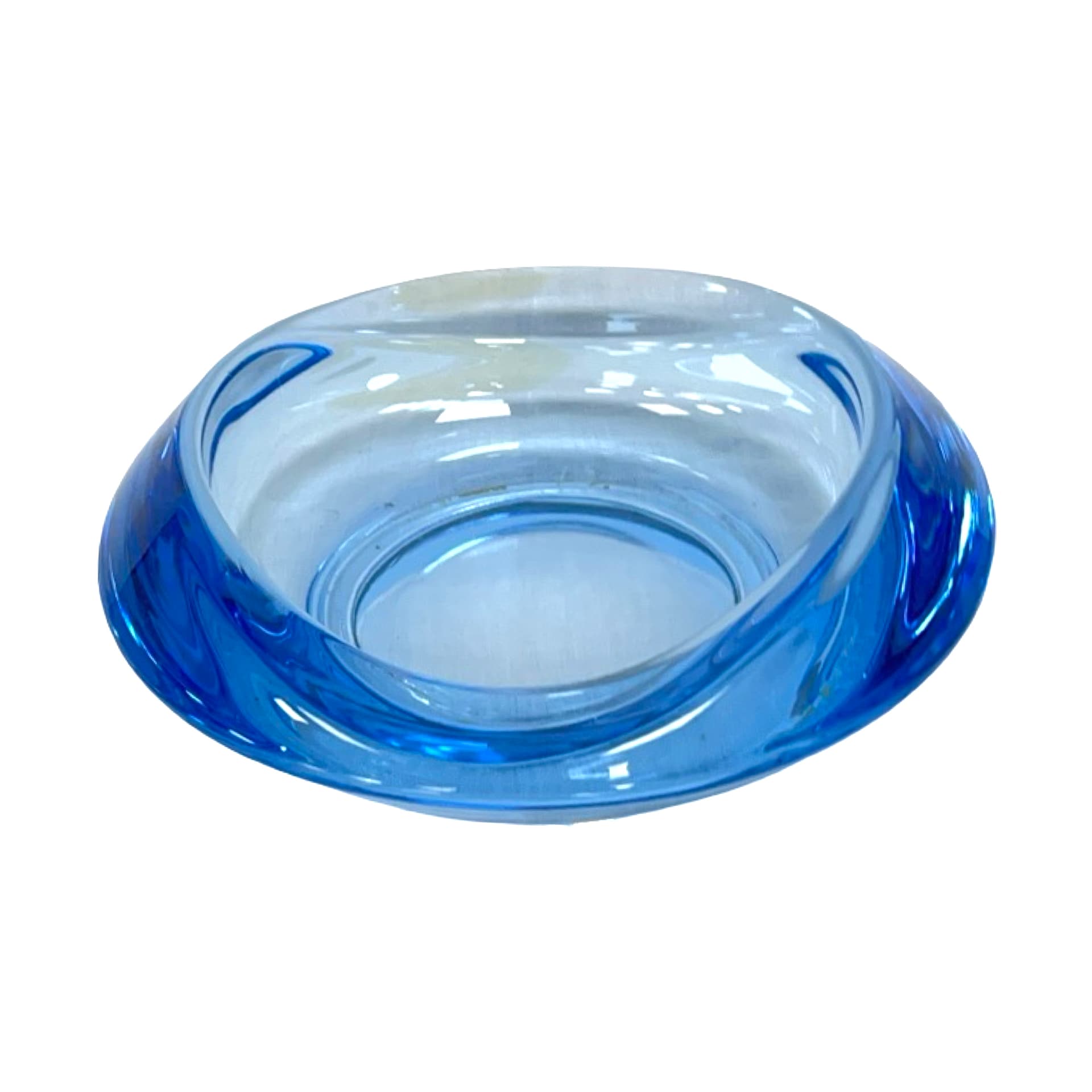 Ashtray/Bowl, cobalt blue glass, by R. Jurnikl, Sklo Union Rosice, Czechoslovakia, 1960s. - 210790