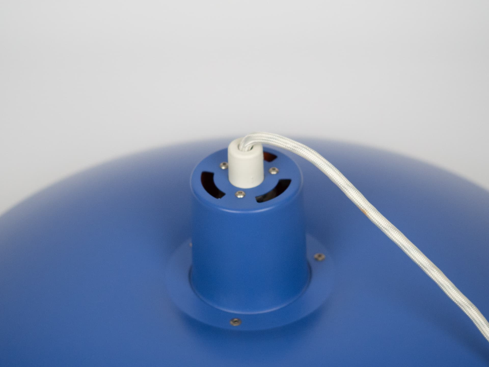 Pendant lamp PH 4/3, blue metal, by P. Henningsen, Louis Poulsen, Denmark, 1960s. - 210919