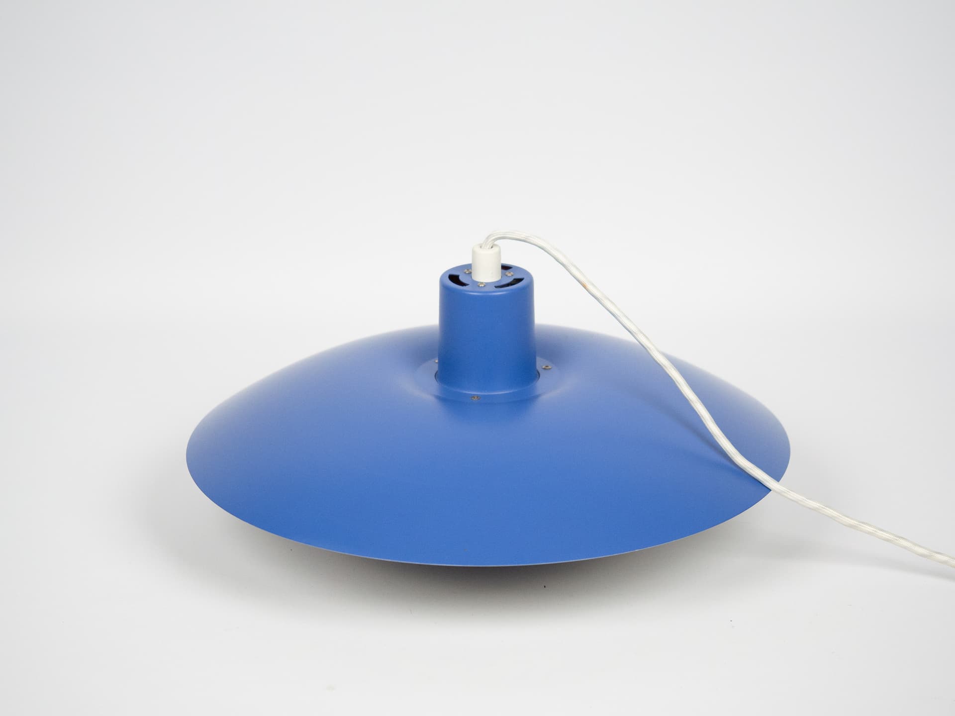 Pendant lamp PH 4/3, blue metal, by P. Henningsen, Louis Poulsen, Denmark, 1960s. - 210918