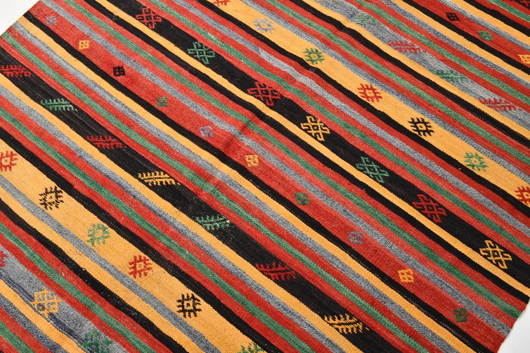 Dywan 279x170 cm, czerwony, brązowy, wełna, Turcja, lata 60. - 211247