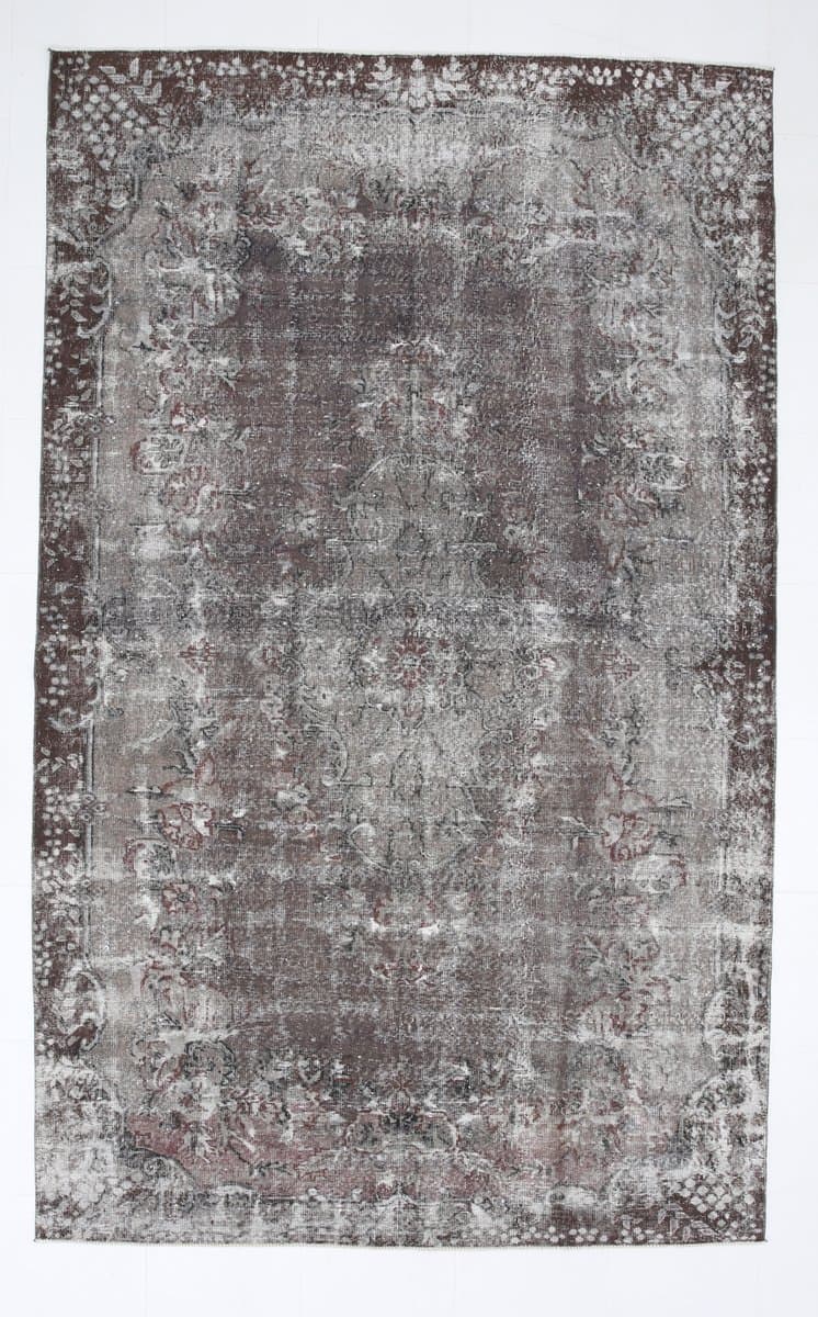 Dywan 192x311 cm, czarny, szary, wełna, lata 70. - 211185